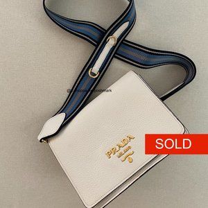 SOLD - Prada Leather Shoulder Flap Bag